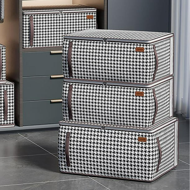 XWSHYW Contenedores de Almacenamiento Bolsa de Almacenamiento de Ropa Visual Caja de Almacenamiento para Clasificar Guardarropa Bolsa de Almacenamiento Portátil Caja de Almacenamiento de Colcha de In