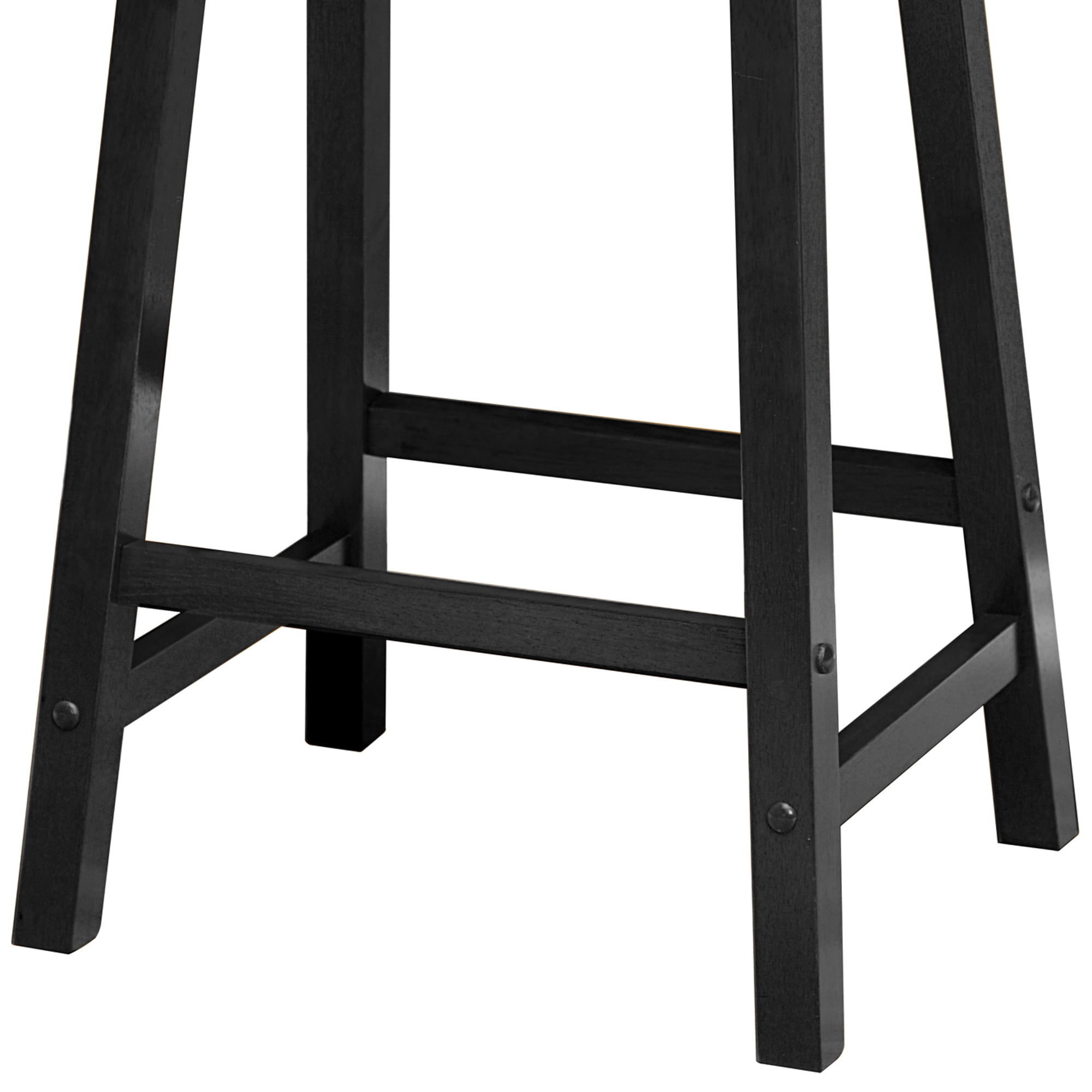 Winsome Wood Satori 24 Saddle Seat Stool Black Com