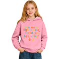 thumbnail image 3 of Gyujnb Unisex Warm Hoodie with Mixed Basic Text Print for Fall Winter Versatile Casual Wear,Size 1-16Y,7-8 Years, 3 of 5