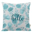 thumbnail image 1 of VargottamSquare Pillow Cover - Decorative Pillow Covers24x24 Inches,PrintedTeal BlueThemePillowcase, DecorativeSquareCushionCovers, 1 of 1