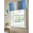thumbnail image 6 of Valances for Windows Sky Blue Rod Pocket Cafe Window Treatments Valance Curtains for Kitchen Bathroom Laundry Basement Windows 60"x18", 6 of 9