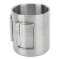 thumbnail image 4 of Tasse de Camping en Acier Inoxydable, Anti-Brûlure avec Poignée Pliable pour Randonnée et Alpinisme, 4 of 8