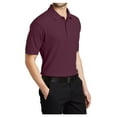 thumbnail image 4 of Yellow Rooster Male Silk Touch Polo Men Extended T-Shirts Maroon 3XL, 4 of 7