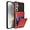 Red, variant on Case for Galaxy A13 5G,Flip Cover Hidden Card Slot Wallet Case,Card Holder Dual-Layer Design Heavy Duty Protection Shockproof Phone Case for Samsung Galaxy A13 5G/4G (Blue)