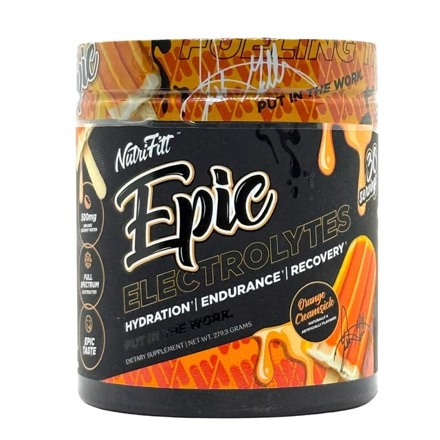 Epic electrolytes 30 servicios Naranja Cremosa NutriFitt negro