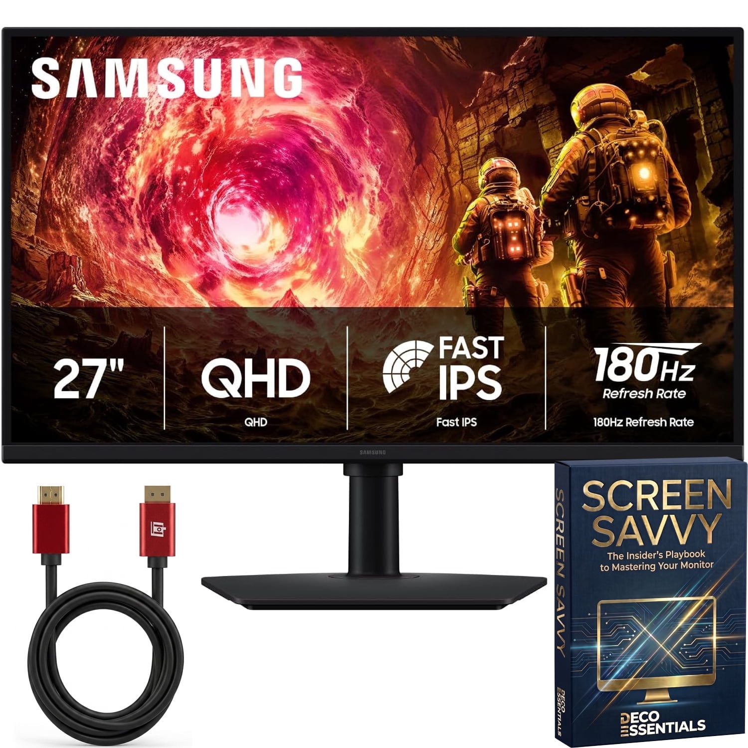 Samsung Odyssey G50F 27" QHD Gaming Monitor Bundle