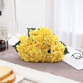 thumbnail image 4 of 5 piezas de hortensias artificiales, ramo de hortensias, adecuado para bodas, hogar, hotel, decoración de fiestas, arreglos florales amarillos, 4 of 5