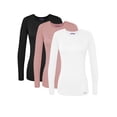 thumbnail image 1 of Sivvan 3 Pack Women's Comfort Long Sleeve Multi Color T-Shirt / Underscrub Tee, 1 of 7