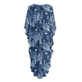 thumbnail image 5 of Xoenoiee Coral Fish Print Womens Caftan Kaftan Dress Short Sleeve Swimsuit Cover up V-Neck Loungewear Mumu Dresses Casual Maxi Beach Dress for Hawaii Tropical Resort, 5 of 7