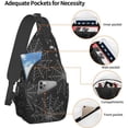 thumbnail image 4 of Halloween Spider Web Sling Bag Crossbody Hiking Travel Chest Bags Backpack Shoulder Daypack for Women Men, 4 of 7