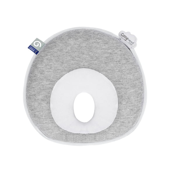 Reposacabezas Babymoov Cosyhead Fresh de algodón gris y blanco
