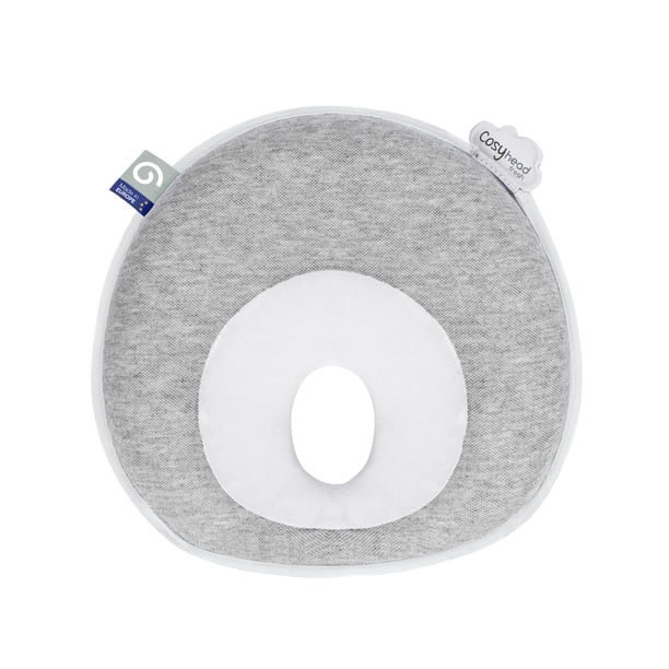 Reposacabezas Babymoov Cosyhead Fresh de algodón gris y blanco