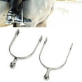 thumbnail image 1 of Horse Riding Spurs, Portable 2Pcs Easy To Control Roller Ball Safe Horse Spurs Stainless Steel  For Horsemanship Lovers, 1 of 8