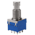 thumbnail image 3 of 4Pcs Guitar Effect Switches 9-Pin Guitar Effects Pedal Box Stomp Foot Metal Switch True Bypass Blue, 3 of 7