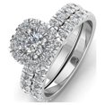 thumbnail image 2 of Inara Diamonds Halo G-H/I2-I3 Diamond Engagement & Wedding Ring Set 2.00ct t.w, 14K White Gold, 2 of 5