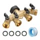thumbnail image 1 of Adaptador de manguera de jardín Conectores de manguera de grifo de 4 vías Conector de riego Abanopi Distribuidor, 1 of 7
