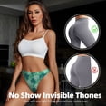 thumbnail image 4 of Thongs for Women - Coconut trees Camouflage No Show Seamless Womens Thongs Underwear, Breathable G String Thongs for Women, Ladies Stretch Low Rise Thong Bikini Panties Briefs, 4 of 5