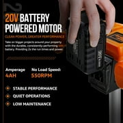 SuperHandy Electric Earth Auger and Drill Bit - 20V 4Ah Battery System, 12 x 3 Drill Bit, 3/4 Shaft
