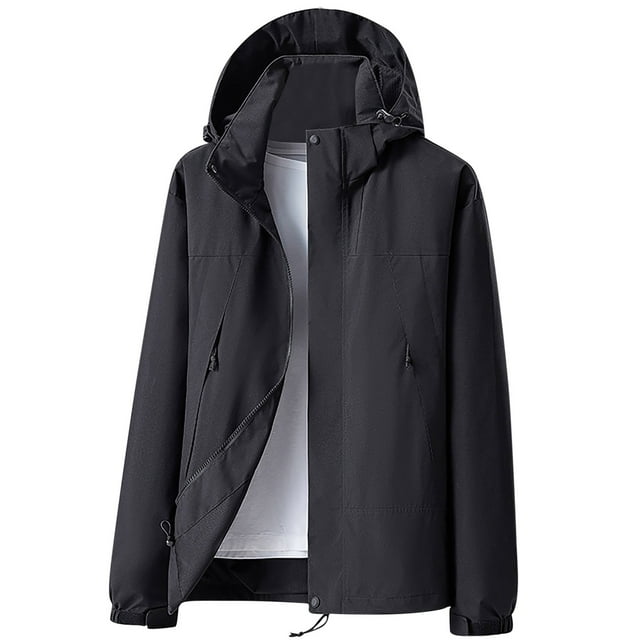 Pisexur Veste Coupe-Vent pour Homme Veste Décontractée Ample à Blocs de Couleur Sprinter d'Extérieur à Manches Longues à Capuche Veste Décontractée/veste Veste de Randonnée Homme Imperméable Manteau pour Homme Veste pour Homme