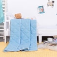 thumbnail image 3 of Ultra Soft Microfiber Toddler Comforter - Down Alternative Lightweight Crib Quilted Blanket, 43" x 60", Aqua Blue, Ntbay, 3 of 5