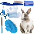 thumbnail image 1 of 6-Piece Bunny Rabbit Grooming Kit - Guinea Pig & Bunny Brush for Shedding - Pet Hair Grooming Bath Brush with Adjustable Handle - Bunny Comb & Rabbit Nail Clipper Trimmer, 1 of 4