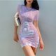 thumbnail image 1 of 2022 Disney Minnie Mickey Mouse Fashion Sexy Dress Summer Clothes for Women O Neck Skinny Mini Dresses Female Club PartywearXXL Gao Jinjia LED, 1 of 2