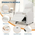 thumbnail image 4 of Power Recliner Chair for Adults, Adjustable Electric Recliner Ergonomic Overstuffed Single Sofa, Rocking Chair with 2 Side Pockets and USB Port for Living Room, Bedroom, 4 of 9