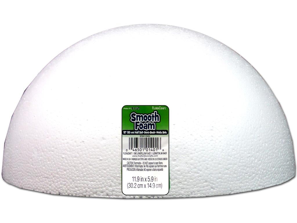 Floracraft Smooth Foam Hollow Half Ball 12"