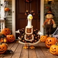 thumbnail image 6 of AuroraX Porch Goose Clothes Set 17 19 inch 23 inch Porch Goose Fall Outfit Sets Pumpkin Print Bow Headwears and Lace Dress Funny Porch Goose Accessories Lawn Garden Decor, 6 of 9
