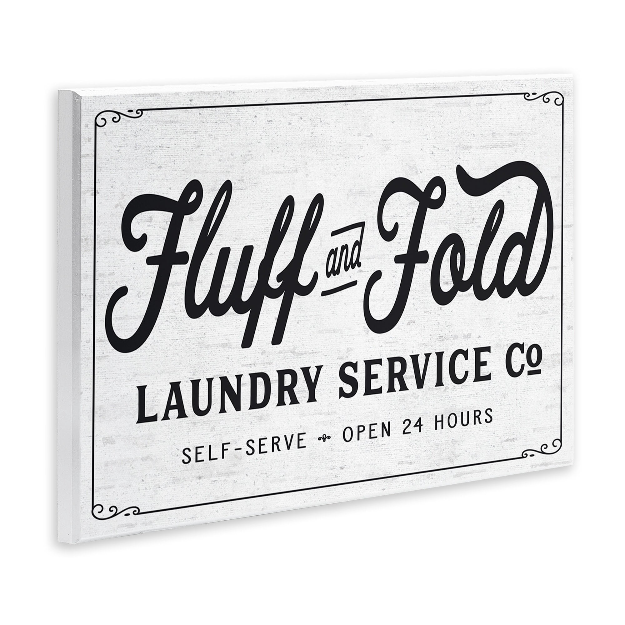 Stupell Industries Fluff and Fold Laundry Room Vintage Country Sign Graphic Art Unframed Art Print Wall Art, 13x19, by Lettered and Lined