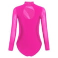 thumbnail image 4 of TiaoBug Girls' Gymnastics Bodysuit Acrobatics Ballet Unitard Tumbling Sports Dance Workout Wear Hot Pink 14, 4 of 7
