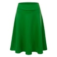 thumbnail image 1 of Doublju Women's Elastic High Waist Band Flared Midi Skirt (Plus Size Available), 1 of 4