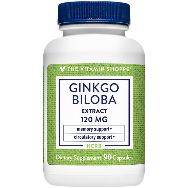 The Vitamin Shoppe Ginkgo Biloba Extract 120MG 24 Ginkgo