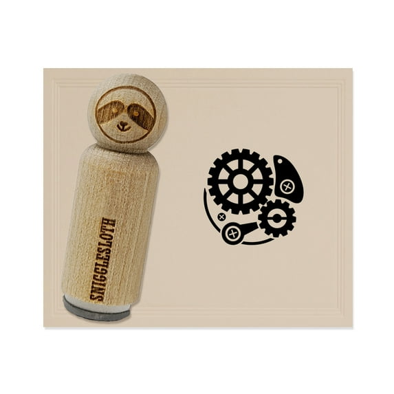 Steampunk Clockwork Watch Gears Rubber Stamp for Scrapbooking Crafting Stamping - Small 3/4 Inch
