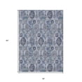 thumbnail image 3 of HomeRoots 588142 3 x 5 ft. Damask Washable Indoor & Outdoor Rectangle Area Rug, Navy Blue & Sky Blue, 3 of 5