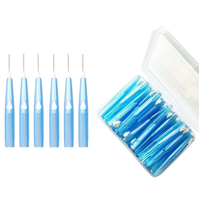 Juego de 60 Cepillos Cepillos Cepillos de Almacenamient Baoblaze Cepillo interdental portátil