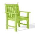 thumbnail image 3 of WestinTrends Malibu Outdoor Patio HDPE Adirondack Dining Arm Chair, Lime, 3 of 10