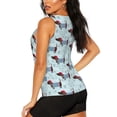 thumbnail image 3 of Balery Dachshund Dog Puppy Camiseta sin mangas estampada ligera para mujer, tops de entrenamiento sin mangas, camisetas de yoga transpirables de secado rápido.-Medium, 3 of 7