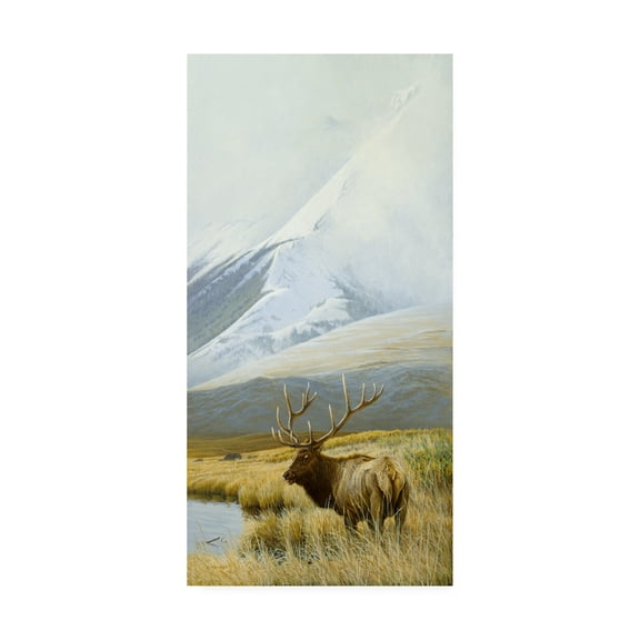Trademark Fine Art 'Autumn Uprights, Elk' Canvas Art by Michael Budden