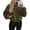 Army Green, variant on PRETTYGARDEN Womens Zip Up Fleece Cropped Sweatshirt Jacket Oversized Loose Soft Stand Collar with Drawstring Hem, Long Sleeve Casual Coat With Pockets, Fall Outfits Winter Clothing