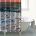 thumbnail image 4 of Surface de Plage Scène de Ciel Colorée (4) Rideaux de Douche Réutilisables, Doublure de Rideau en Polyester à Motif, Doublures de Rideau avec Crochets en Plastique 72x72 Pouces, 4 of 4