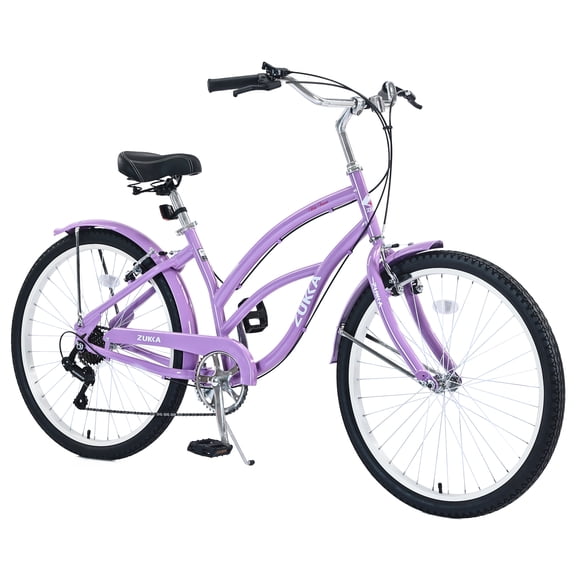 26 in Women's Beach Cruiser Bike,Shimano 7-Speed,Blue