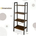 thumbnail image 3 of Gymax 4-Tier Ladder Shelf Ladder Bookcase Bookshelf Display Rack Plant Stand Wood, 3 of 8