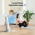 thumbnail image 5 of Faryuan 3-in-1 Bladeless Heater Tower Fan with Filter, 80° Oscillating 10-Speed Cooling Fan with Remote, 9H Timer & Fast Heating for Room, 5 of 7