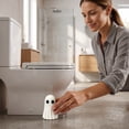 thumbnail image 3 of Halloween Funny Ghost Toilet Bolt Cover, Decorative Ceramic Screw Cover Caps Decor Hide Mounting Hardware Easy Clean Accent for Home Shelf Countertop Display Rustic Farmhouse Decor, 3 of 5