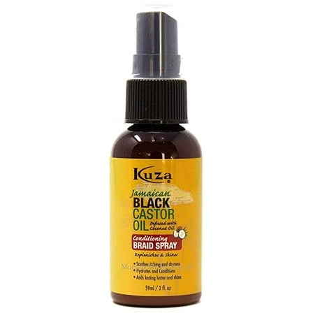Kuza Jamaican Black Castor Oil Conditioning Braid Spray, 2 oz, 3 Pack