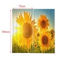 thumbnail image 3 of Práctico Tratamiento De Ventana Decorativo Paisaje De Poliéster Cortina Opaca De Impresión En 3D, 2 Paneles / (59 '' W '' L) Girasol Soledad Cortina de poliéster, 3 of 8