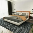 thumbnail image 4 of Ultrug Vintage Rugs Boho Geometric Moroccan Area Rug Soft Carpet for Bedroom Living Room Home Decor,4'x6',Black, 4 of 7