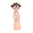 thumbnail image 4 of Estatua de resina de niña, figura en miniatura, muñeca de juguete, vestido popular, figura decorativa de escritorio Abanico 12x8x22cm, 4 of 9