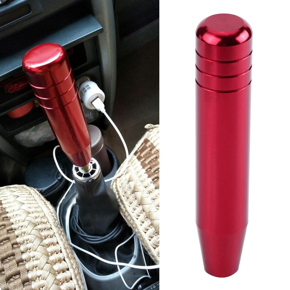 Universal Aluminum Alloy Car Manual Gear Shift Knob Handle Shifter Lever 18cm Gear Shift Knob Black